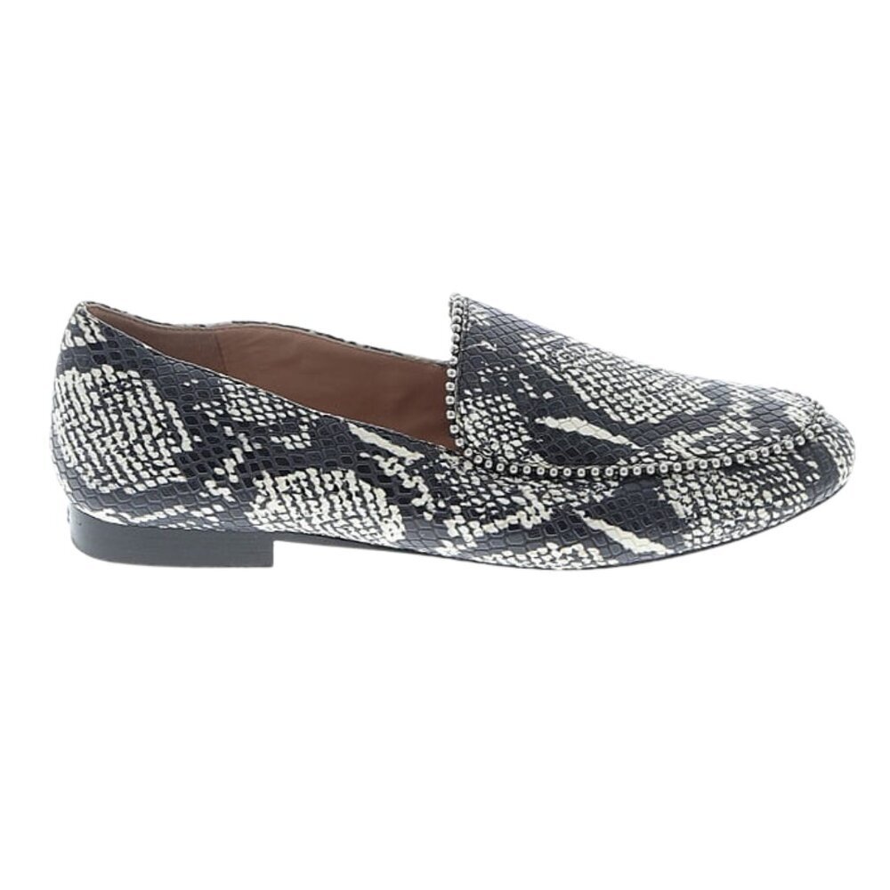 Coach Harper Snake Print Studded Loafers size 7.5b snakeskin gray black - Picture 2 of 8